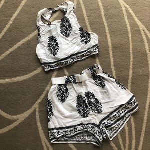 Crop and Shorts matching set